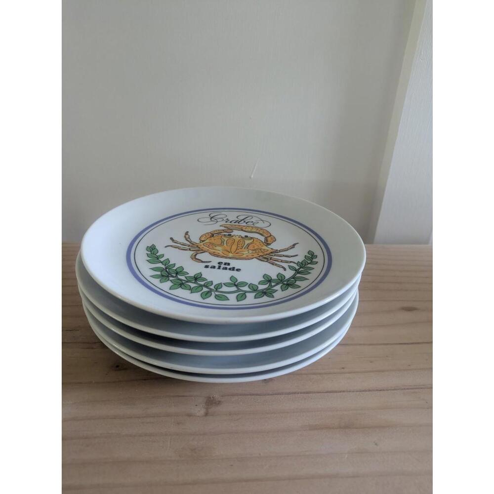 The Toscany Collection Sushi 7 5/8" Plates Various Sea Monsters  Set of 5